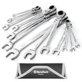 DURATECH Flex-Head Ratcheting Combination Wrench Set, SAE, 13-piece - style: 13-Piece Set