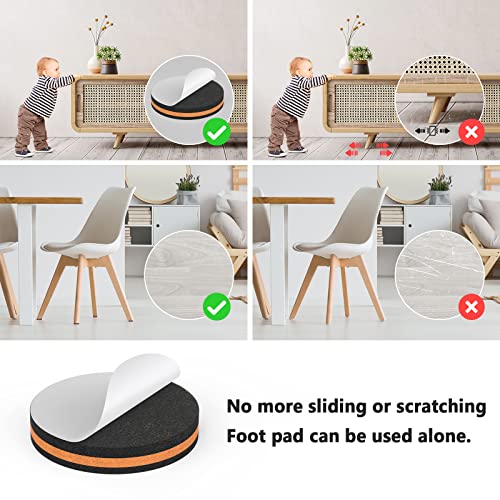 20 Pcs Adjustable Furniture Feet Levelers with Floor Protectors
