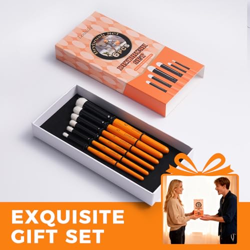 Dry Brush Miniature 6PCS Professional Hobby Detail Craft Paint Brush Set for Miniatures, Models, Figurines