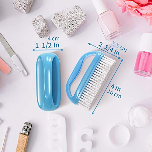Konex Perfect-Grip Large Hand and Nail Brush 4" X 2-1/4" X 1-1/2" (Blue) - color: Blue