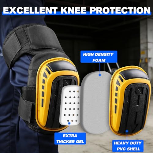 Knee Pads for Work, Professional Construction Knee Pads for Men