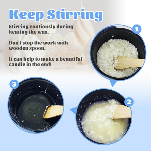 3lbs Soy Wax Melt Making Kit with Electric Wax Melting Pot - size: Wax Melting Pot 5pcs
