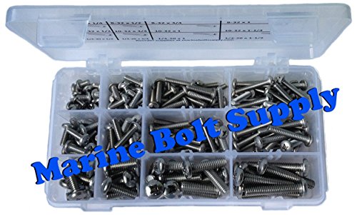 Type 316 Stainless Steel Phillips Pan Machine Screw Kit Marine Bolt Supply 6-111316