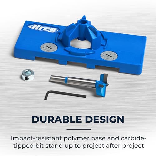 Kreg Concealed Hinge Jig - 35mm Cup Drilling Jig - Adjustable Cabinet Door Installation Tool - KHI-Hinge