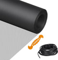 Window Screen Replacement Kit Durable 48" x 102" Polyester Mesh with Tool - color: Black, size: 48" x 102"