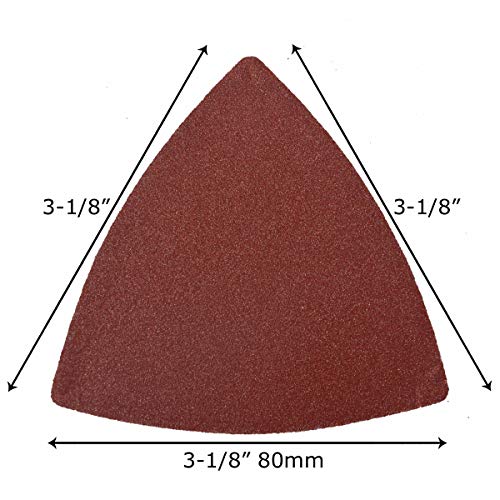 XXGO 60 Pcs 240 Grits 3-1/8 Inch 80mm Triangle Oscillating Sandpaper - size: 3-1/8 Inch Triangle - 240 Grit - 60 Pcs