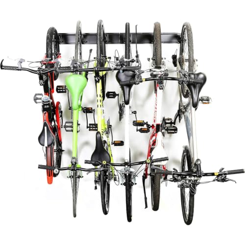 Ultrawall Stainless Steel Bike Storage Rack, Wall Mount 6 Bike Hanger - size: 6 bike