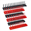 OEMTOOLS 22234 6-Pc SAE & Metric Socket Tray Set for Sizes 1/4", 3/8”, 1/2" - color: Red and Black
