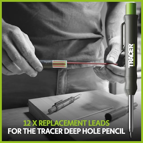 Tracer Pencil Refills - 12 x 2.8mm Deep Hole Leads, Red and White - size: pkg of 12