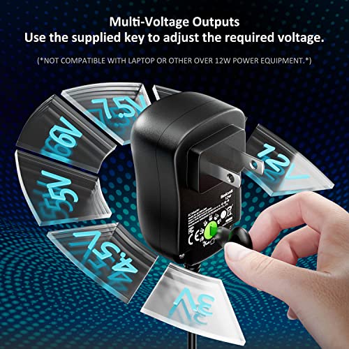 12W Universal AC Adapter Kit DC 3V-12V 1A DC Power Supply Charger Cord - size: 12W 3-12V