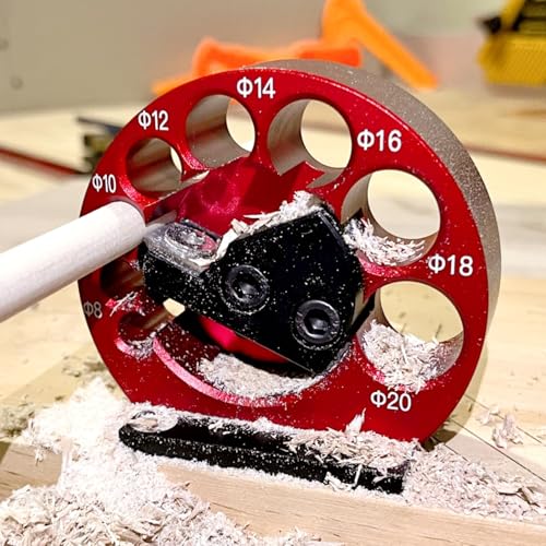 Dowel Maker Jig Kit Round Structure Dowel Maker Jig, Solid Stable Aluminum Alloy emented Carbide Blade Dowel Cutter Plate for Woodworking 8 Holes 8 to 20mm Electric Drill Milling Dowel Auxiliary Tool