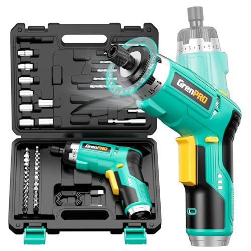 GRENPRO 3.6V Cordless Electric Screwdriver Set 44Pcs LED Light with Case