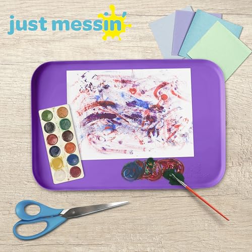 Just Messin’ Silicone Arts and Crafts Mat for Kids, 12"x 18", Purple - color: Purple, size: 12" x 18"