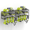 SUNALLY 3-Tier Heavy Duty Steel Power Tool Organizer, Matte Black, 3 Layers Tool Rack Cordless Drill, Floating Shelf Wall Mounted, 4 Drill Holders - style: 8 Drill Holders A