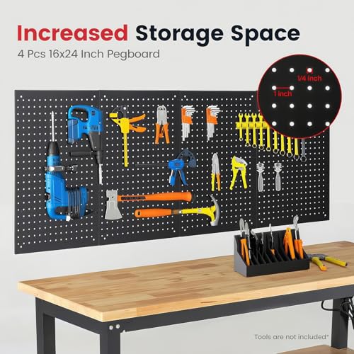 ENJOYWOOD 60" Adjustable Height Workbench with Storage Shelf