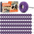 90-Piece Abrasive Buffing & Polishing Wheel Set - 1/8" Shank, 1" (25mm) 80-800 Grit, 15 Wool Felt Buffing Wheels, Rotary Tool Polishing Kit for Metal, Jewelry, Wood, Glass - color: Purple 90Pcs