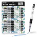 JusArt Water Brush Pens 12-Pack Leak-Proof Refillable Watercolor Pens - color: 12 Pcs Black