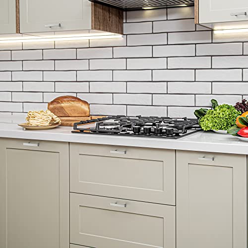 Ravinte Square Cabinet Handles, 15 Pack, 2.5" Hole Centers, Brushed Nickel - color: Brushed Nickel, size: 2.5 inch hole center