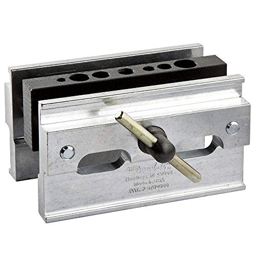 Complete Dowel Jig Kit w/ 3/16",1/4",5/16",3/8",7/16" & 1/2" Sizes – Woodworking Kit Includes Self Centering Dowel Jig, Titebond Wood Glue, & Dowel Pins – Nickel Plated Rust Preventing Centering Tool