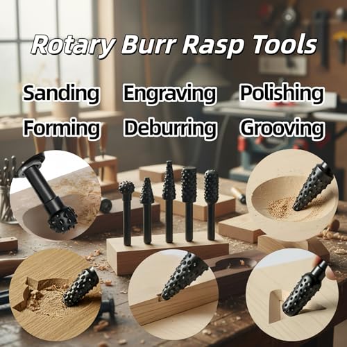 Wood Carving Disc Rotary Burr Rasp 4/4.5in 5/8 Ring Angle Grinder - color: 10 PCS Wood Carving Grinding Disc Set