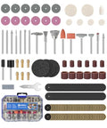 HARDELL 287Pcs Rotary Accessory Kit w/ 1/8" Shanks, for Cutting & Polishing - color: Blue+White