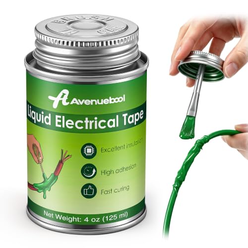 Liquid Electrical Tape 4oz Waterproof Liquid Tape Electrical Insulating Glue with Brush Cap, High Temperature Resistant Flexible Rubber Coating for Wires Cables, Plug, Automotive(Green) - color: Green