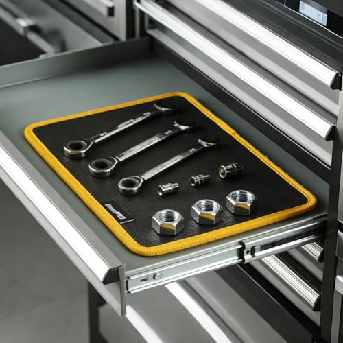 GRENPRO Magnetic Tool Mat, 2-Pack, Telescoping Pickup Tool, Parts Organizer - color: black-2pc