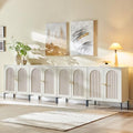 IFGET 123.5" W Modern Arched Sideboard Buffet Cabinet with Storage, Cream - color: Cream, size: 4 Pieces