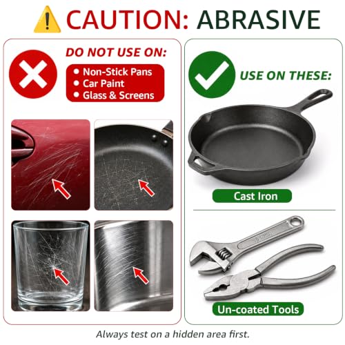 10 Pack Magic Carborundum Sponge Pads Heavy Duty Rust Scrubber for Cookware - size: 10pcs