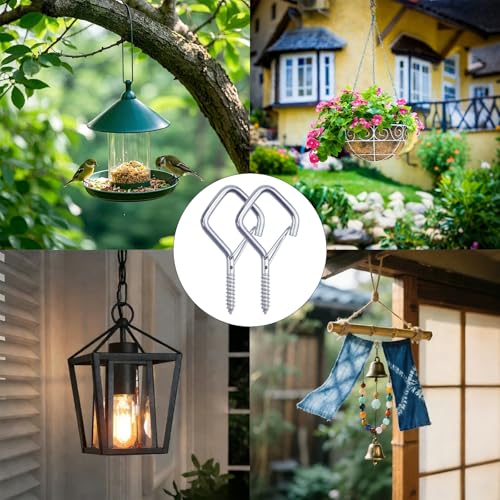 34 Pcs 2.2in Windproof Ceiling Hooks for Plants & Lights - color: Silver, size: 34Pcs