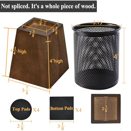 Wood Bed Risers (4 inch Pyramid) - size: 4 inch Pyramid