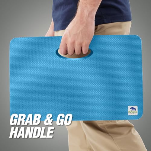 RUGGED RHINO Extra Thick Foam Kneeling Pad for Gardening, Bright Blue - color: Bright Blue