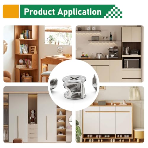 170PCS Cam Locks for Furniture,3-in-1 Eccentric Hardware Wheels, Cam Lock Nuts and Cam Screws, Furniture Cam Lock Fasteners for Drawer Dresser Cabinet - size: 170pcs-sliver
