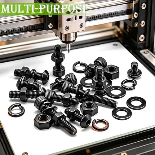 mxuteuk M2 Screws Assortment,M2 x 4/6/8/10/12/16/20mm Hex Socket Head Cap Screws Bolts Nuts Kit, 520PCS 12.9 Grade Alloy Steel Assorted Screws Small Metric Screws Suitable for 3D Printer DIY - size: 520PCS M2