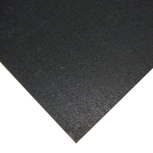 Rubber-Cal Elephant Bark Rubber Flooring - 3/16" Thick - color: Black, size: 48"L x 48"W x 0.2"Th