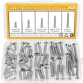 58 Pieces #12 x 3/4" 1" 1-1/4" 1-1/2" 2" Wood Screws Set, Phillips Countersunk Head #12 Self-Tapping Screws Assortment Kit, 304 Stainless Steel - size: #12, style: Phillips Countersunk Head