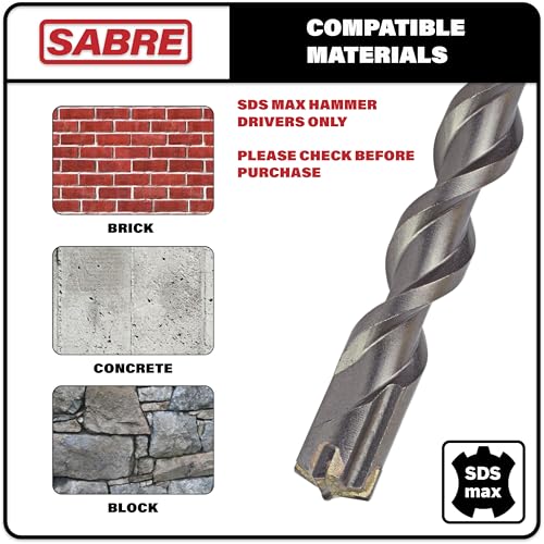 1-1/2 Inch x 15 Inch SDS MAX Rotary Hammer Drill Bit, U-Flute, Carbide Tipped for Brick, Stone, Concrete SDS MAX Drivers ONLY (1-1/2inches x 9.5inches x 15 - size: 1-1/2" x 15"