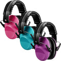 Konohan 3 Pack Noise Reduction Headphones for Kids Ear Protection Earmuffs Headphones for Autism Toddler Kids Ear Muffs 27db - color: Rose Red, Purple, Lake Blue