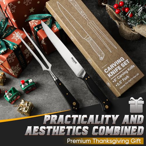 Huusk Turkey Carving Knife Set with Elegant Box, Gifts for Men Women - size: 8 inches