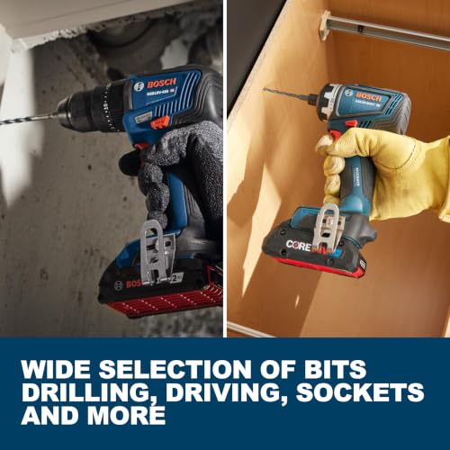BOSCH MS4034 34-Pc Wood, Metal, Masonry Mixed Drill Bit Set with Case - size: Various in, style: 34pc