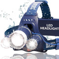 DanForce Headlamp. USB Rechargeable LED Head Lamp. Ultra Bright LUMINUS 1080 Lumen Headlamp Flashlight + Red Light. HeadLamps for Adults, Camping, Outdoors & Hard Hat Light. Zoomable IPX54 Headlight - color: Neptune