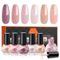 modelones 6 Colors Nude Pastel Nail Polish Set Quick Dry - color: A0 Nude Colors