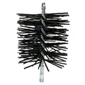 Midwest Hearth Poly Chimney Cleaning Brush, Round Polypropylene Bristles, Galvanized Steel Stem, 1/4" NPSM Fitting for Fiberglass Rod Kits, Made in USA – 8-Inch Round - size: 8-Inch Round
