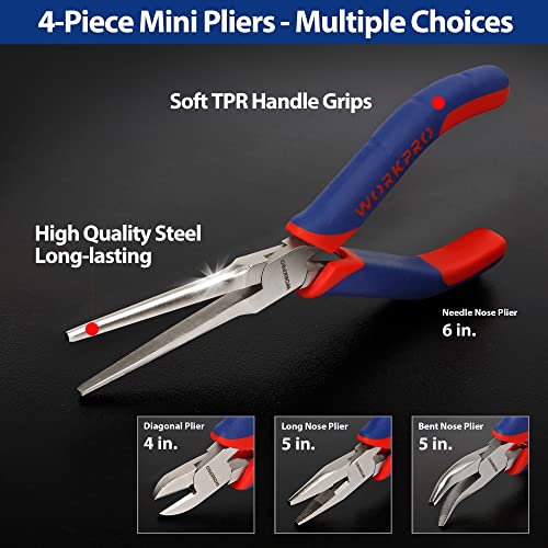 WORKPRO 33PCS Precision Repair Tool Kit, Screwdriver, Pliers Set with Pouch