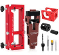 Door Hinge Jig, Door Hinge Template Kit for Router, Door Lock, Latch Kit - style: With Plastic Door Lock and Latch Kit