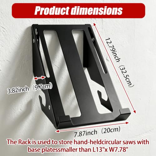 Metal Circular Saw Holder, Wall Mount Storage Rack Organizer