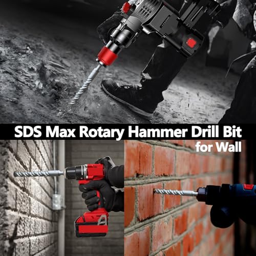 9/16 x 10 SDS Max Rotary Hammer Drill Bit, 14x260mm Masonry Drill Bit - size: 14mm ( 9/16 in ) Diameter, style: Length :260mm / 10 inch