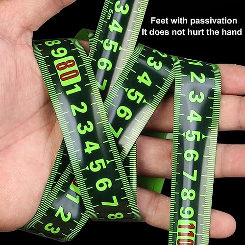 Xiaokeis 7 M Steel Measuring Tape - High Contrast Dark Mode Easy Read Fluorescent Tape Measure for Low Light Visibility - Heavy Duty Self-Locking Thicken Measuring Tape Retractable(Black)