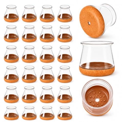 Ansible 36Pcs Chair Leg Floor Protectors for Hardwood Floors, Silicone Caps - size: X-Small