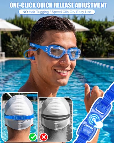 Aegend Swim Goggles, Swimming Goggles No Leaking Full Protect Adult Youth - color: Blue